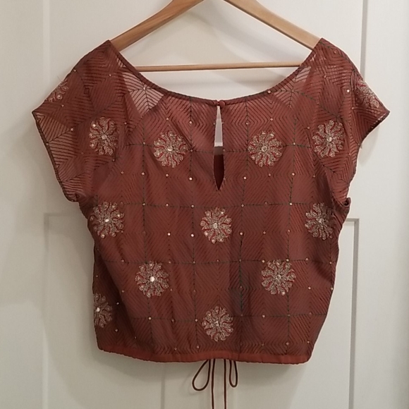 Free People Embroidered Flower Top - Picture 4 of 7